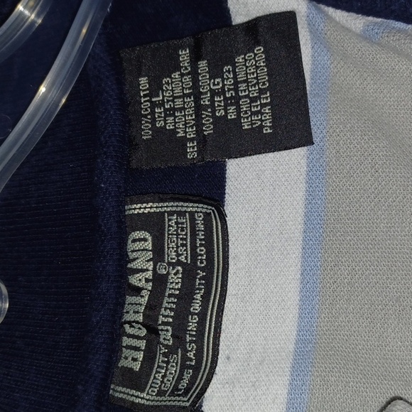 🍭🌺Striped Blue and Gray Polo Shirt - Picture 5 of 7